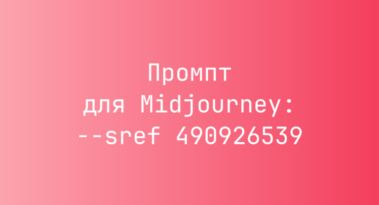 Промпт для Midjourney: –sref 490926539