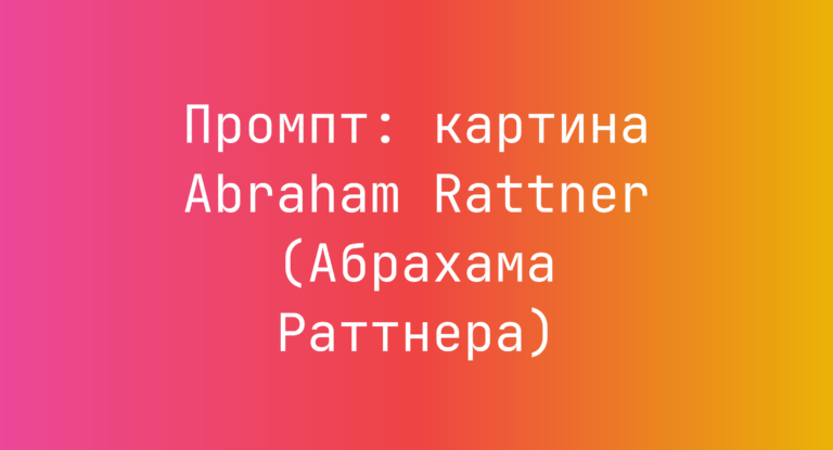 Промпт: картина Abraham Rattner (Абрахама Раттнера)