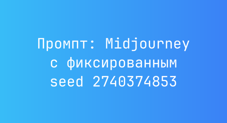 Промпт: Midjourney с фиксированным seed 2740374853