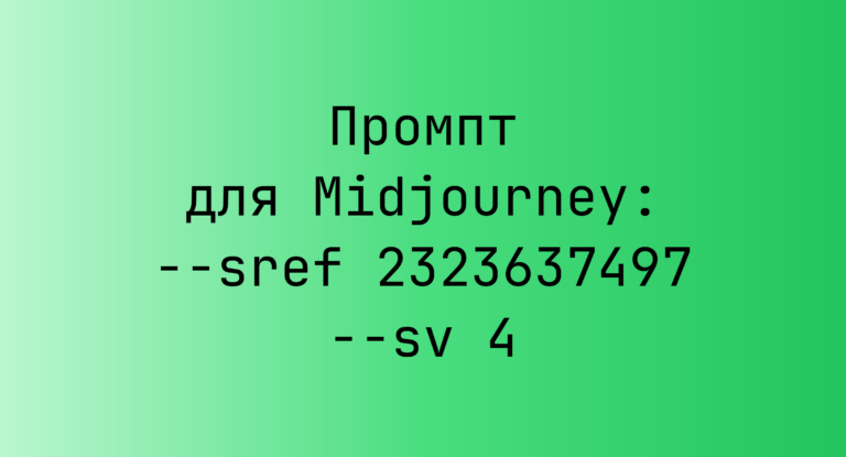 Промпт для Midjourney: –sref 2323637497 –sv 4