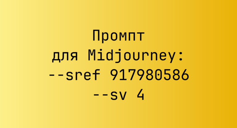 Промпт для Midjourney: –sref 917980586 –sv 4