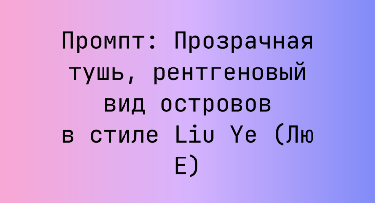 Промпт: Прозрачная тушь, рентгеновый вид островов в стиле Liu Ye (Лю Е)