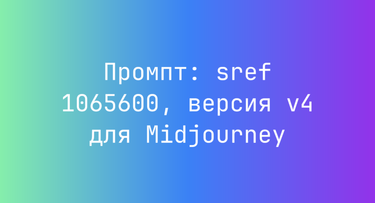 Промпт: sref 1065600, версия v4 для Midjourney