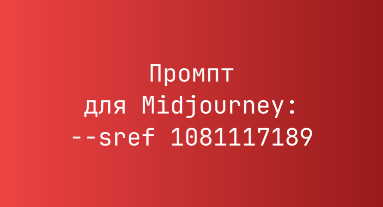 Промпт для Midjourney: –sref 1081117189