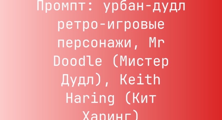 Промпт: урбан-дудл ретро-игровые персонажи, Mr Doodle (Мистер Дудл), Keith Haring (Кит Харинг)