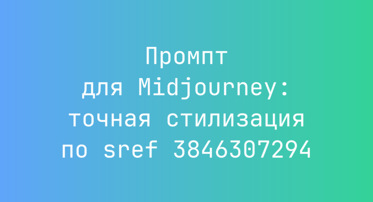 Промпт для Midjourney: точная стилизация по sref 3846307294