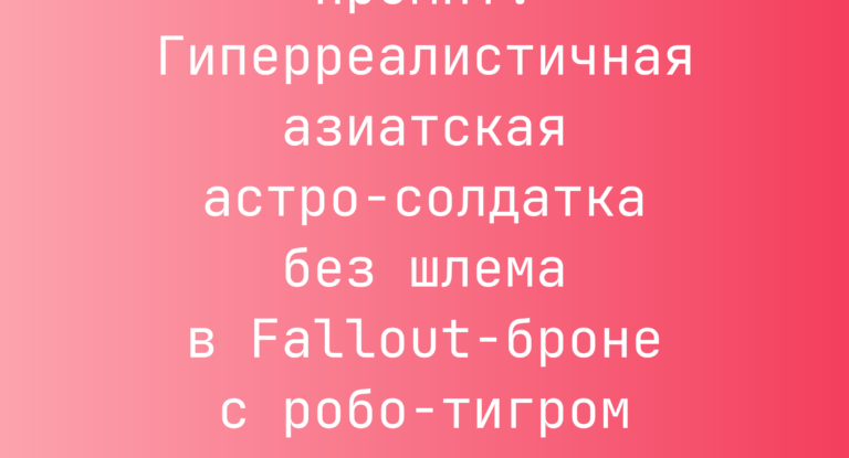 Промпт: Гиперреалистичная азиатская астро-солдатка без шлема в Fallout-броне с робо-тигром на Европе