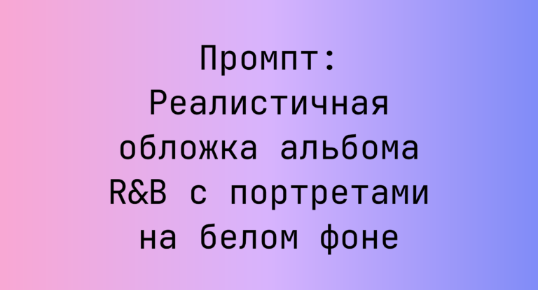 Промпт: Реалистичная обложка альбома R&B с портретами на белом фоне