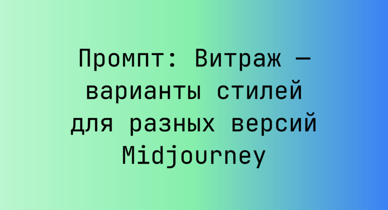 Промпт: Витраж — варианты стилей для разных версий Midjourney