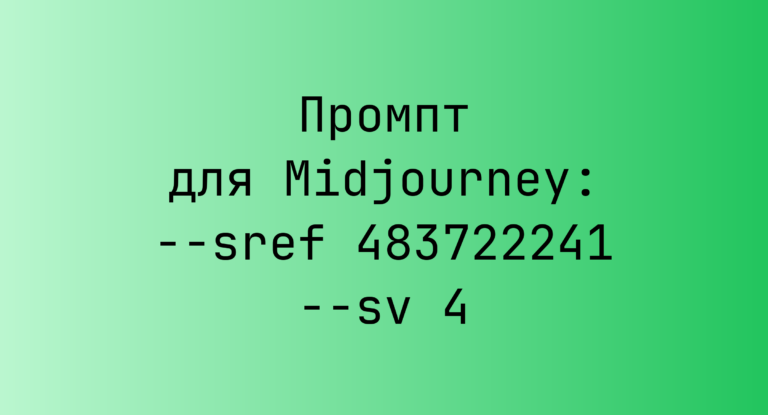 Промпт для Midjourney: –sref 483722241 –sv 4