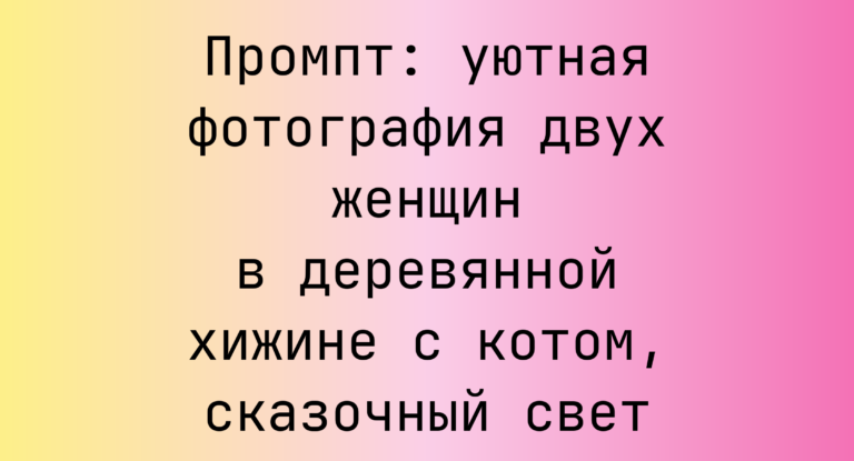 Промпт: уютная фотография двух женщин в деревянной хижине с котом, сказочный свет