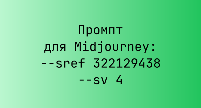 Промпт для Midjourney: –sref 322129438 –sv 4