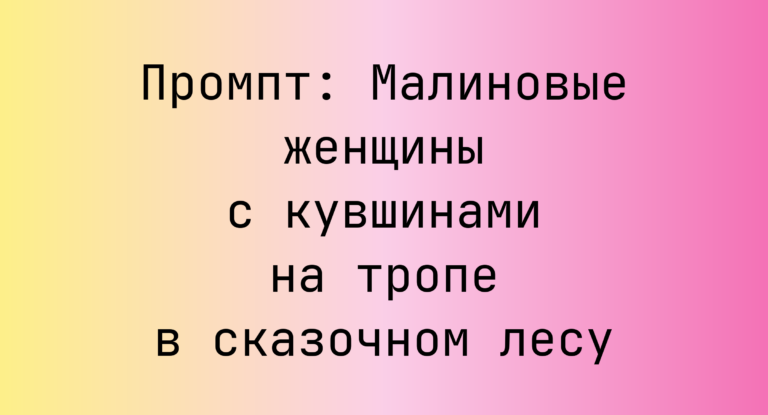 Промпт: Малиновые женщины с кувшинами на тропе в сказочном лесу