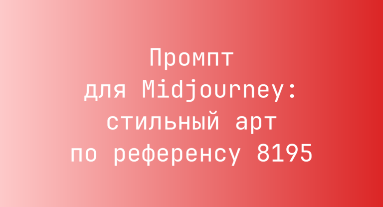 Промпт для Midjourney: стильный арт по референсу 8195