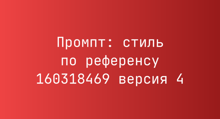 Промпт: стиль по референсу 160318469 версия 4