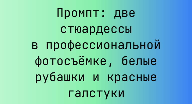 Промпт: две стюардессы в профессиональной фотосъемке, белые рубашки и красные галстуки