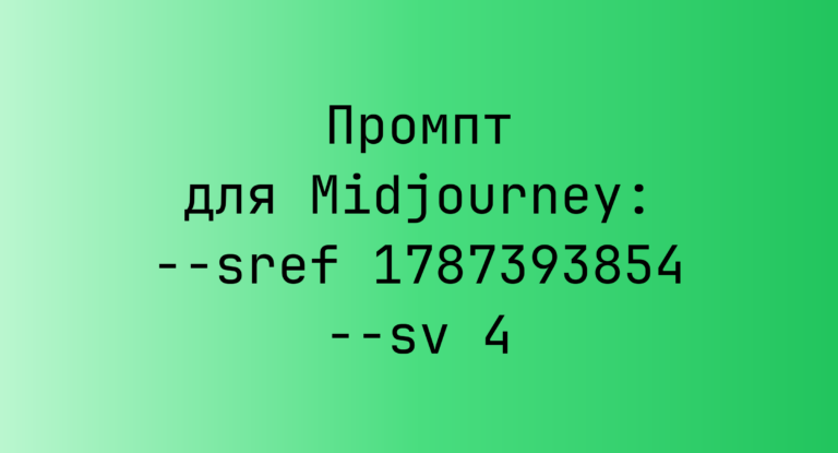 Промпт для Midjourney: –sref 1787393854 –sv 4