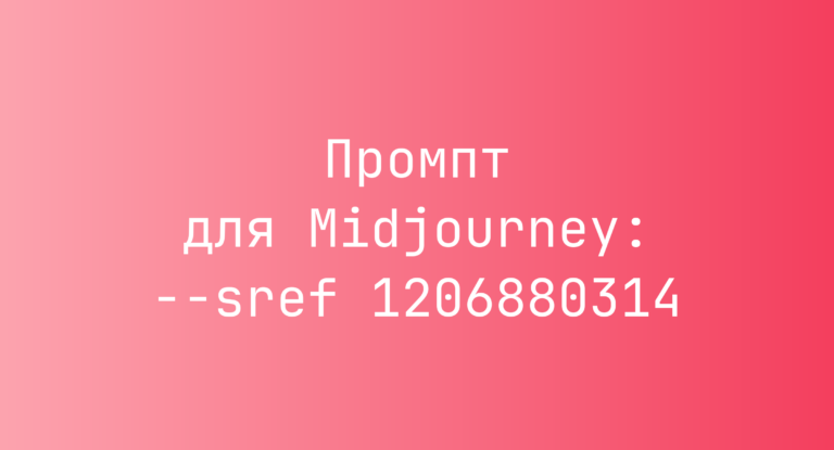Промпт для Midjourney: –sref 1206880314