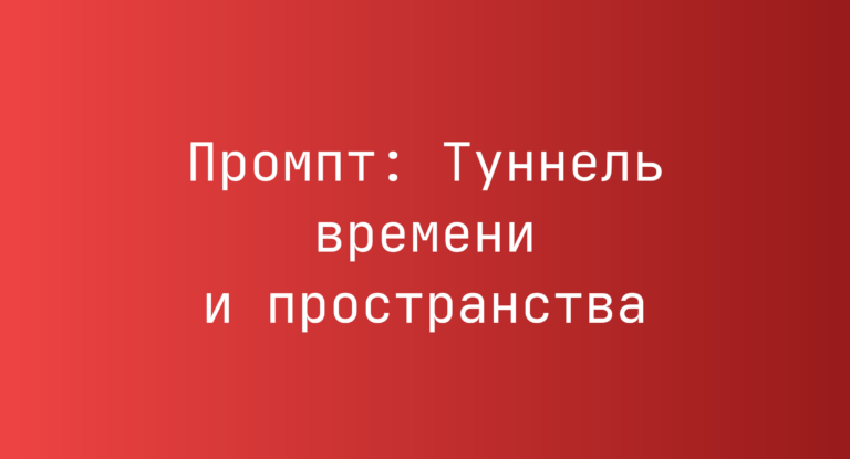 Промпт: Туннель времени и пространства