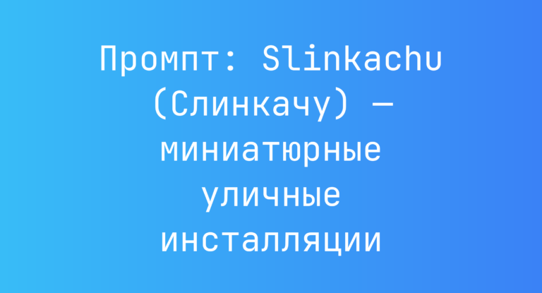 Промпт: Slinkachu (Слинкачу) — миниатюрные уличные инсталляции