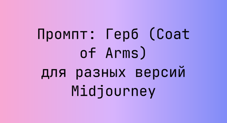 Промпт: Герб (Coat of Arms) для разных версий Midjourney