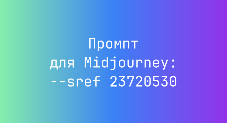 Промпт для Midjourney: –sref 23720530
