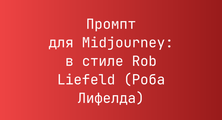 Промпт для Midjourney: в стиле Rob Liefeld (Роба Лифелда)