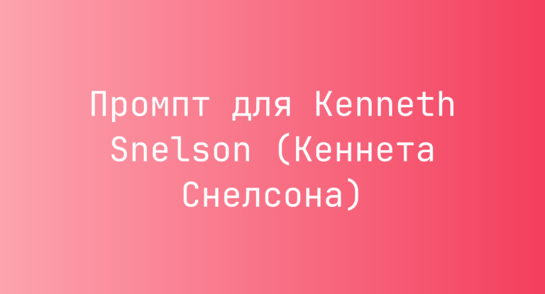 Промпт для Kenneth Snelson (Кеннета Снелсона)