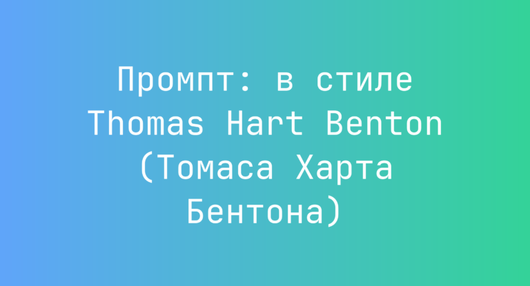 Промпт: в стиле Thomas Hart Benton (Томаса Харта Бентона)