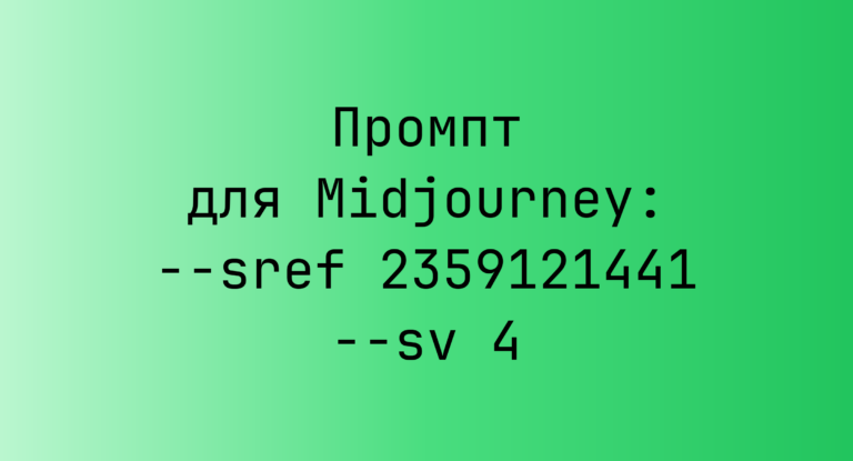Промпт для Midjourney: –sref 2359121441 –sv 4