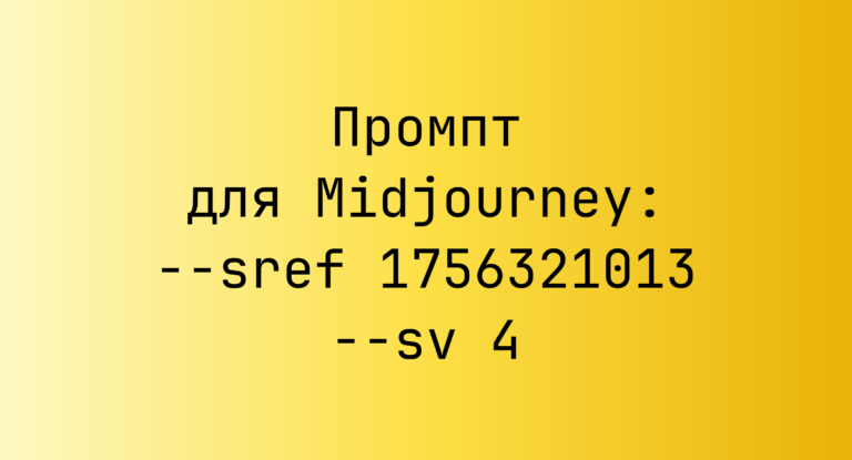 Промпт для Midjourney: –sref 1756321013 –sv 4