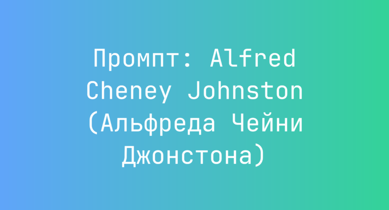 Промпт: Alfred Cheney Johnston (Альфреда Чейни Джонстона)