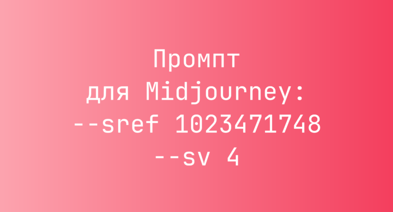 Промпт для Midjourney: –sref 1023471748 –sv 4