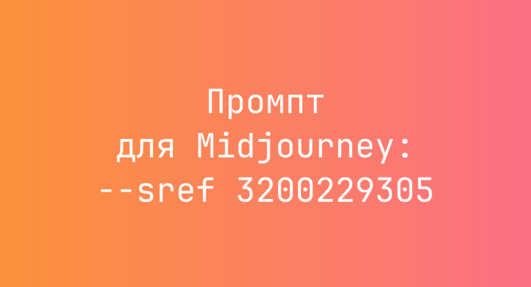 Промпт для Midjourney: –sref 3200229305