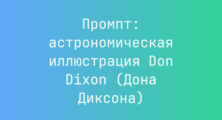 Промпт: астрономическая иллюстрация Don Dixon (Дона Диксона)