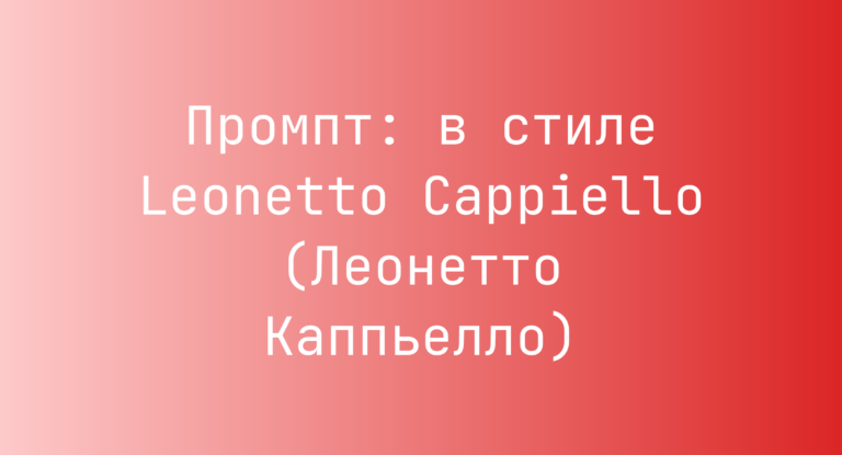 Промпт: в стиле Leonetto Cappiello (Леонетто Каппьелло)
