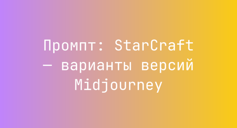 Промпт: StarCraft — варианты версий Midjourney