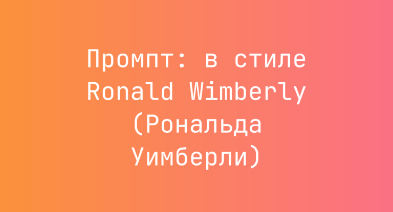 Промпт: в стиле Ronald Wimberly (Рональда Уимберли)