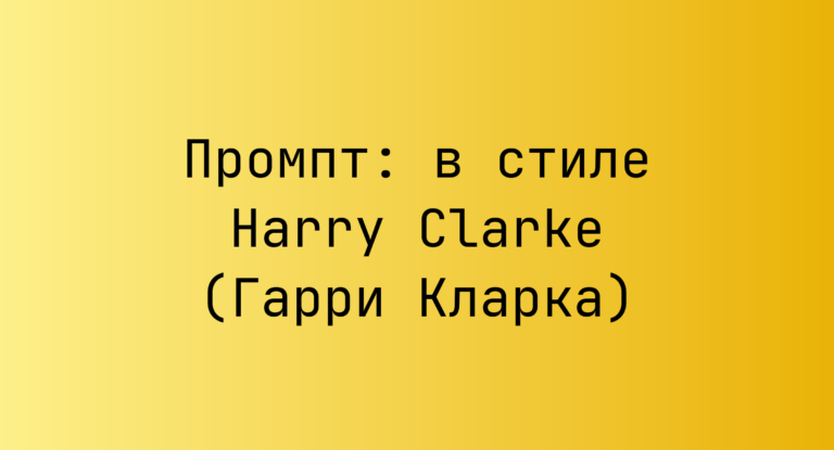 Промпт: в стиле Harry Clarke (Гарри Кларка)