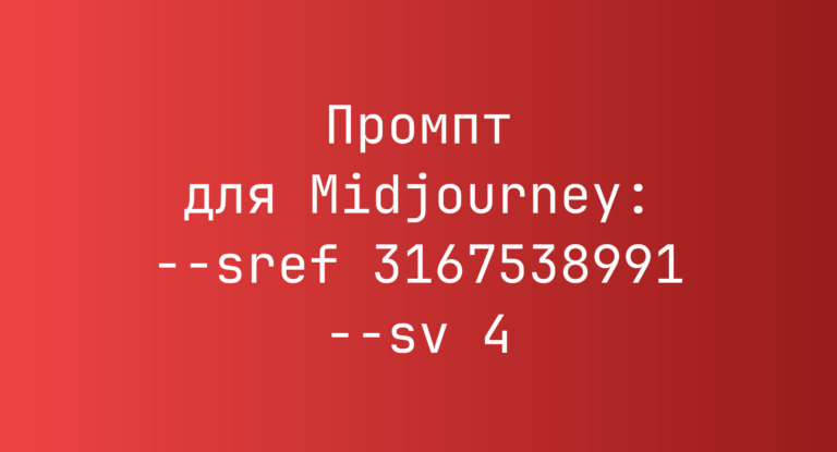 Промпт для Midjourney: –sref 3167538991 –sv 4