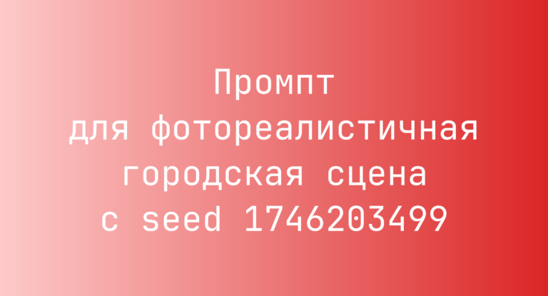 Промпт для фотореалистичная городская сцена с seed 1746203499