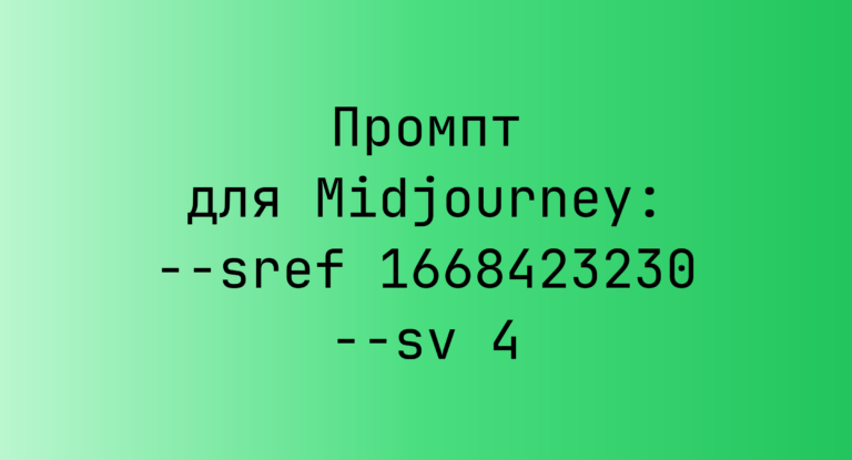 Промпт для Midjourney: –sref 1668423230 –sv 4