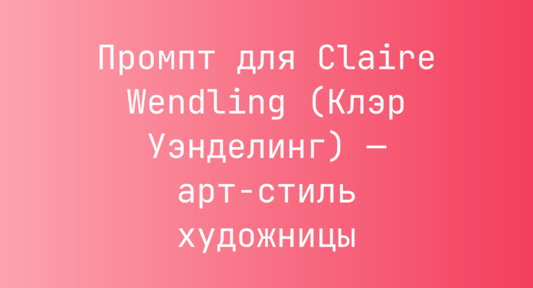 Промпт для Claire Wendling (Клэр Уэнделинг) — арт-стиль художницы