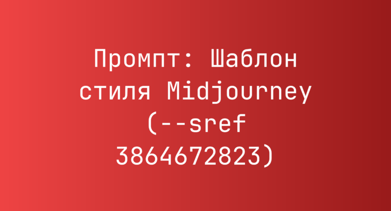 Промпт: Шаблон стиля Midjourney (–sref 3864672823)