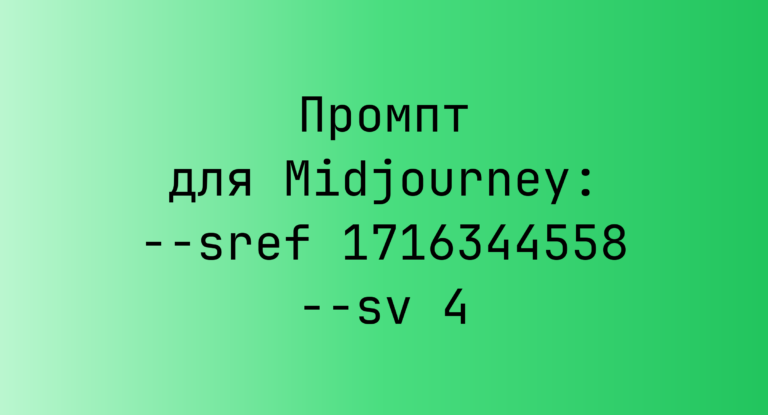 Промпт для Midjourney: –sref 1716344558 –sv 4