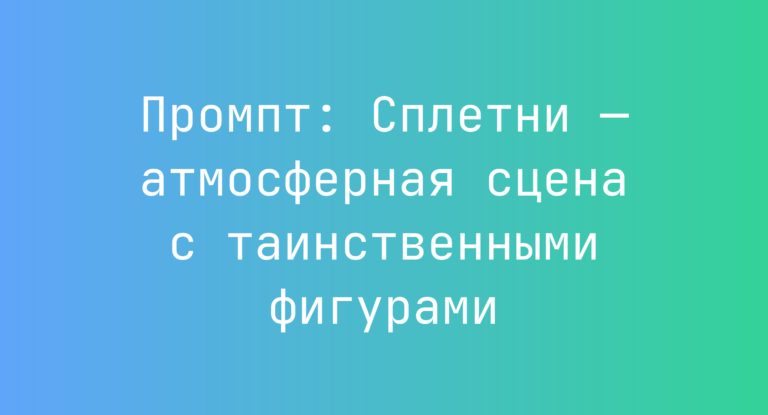 Промпт: Сплетни — атмосферная сцена с таинственными фигурами