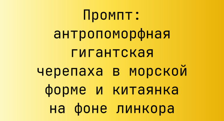 Промпт: антропоморфная гигантская черепаха в морской форме и китаянка на фоне линкора