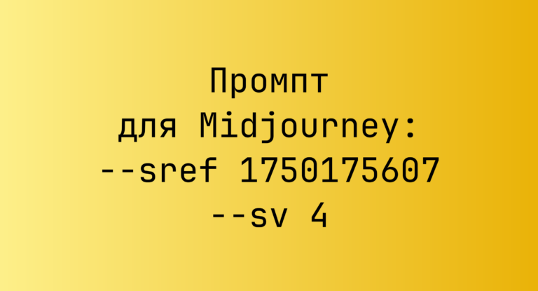 Промпт для Midjourney: –sref 1750175607 –sv 4