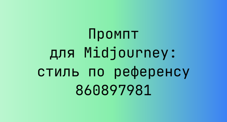 Промпт для Midjourney: стиль по референсу 860897981