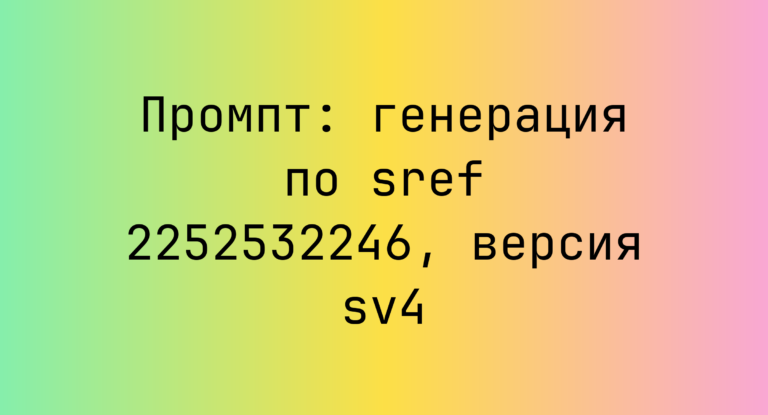 Промпт: генерация по sref 2252532246, версия sv4
